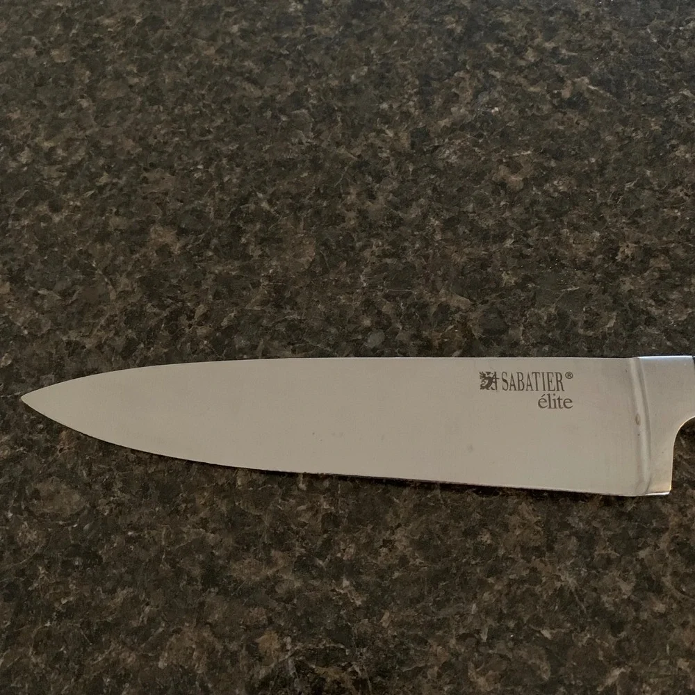 Sabatier Elite Chef Knife Black Handle Stainless‎ Steel Blade Kitchen Tool